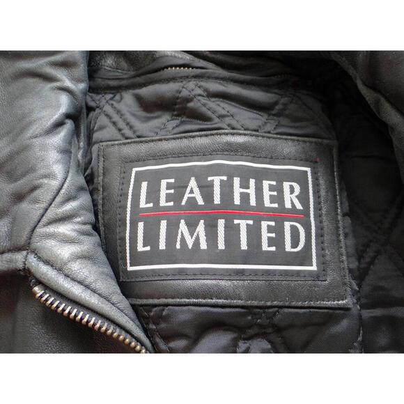 Men's Black Leather Jacket Medium - Picture 6 of 7